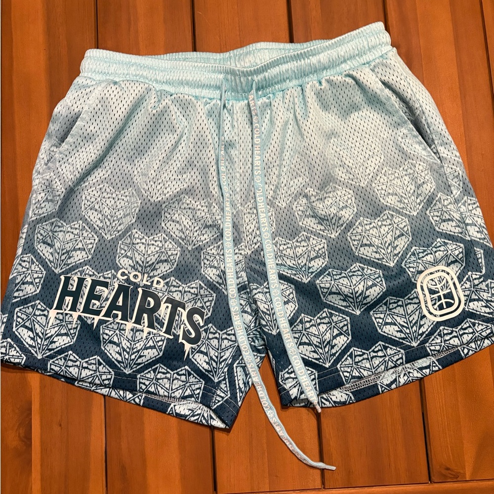 Cold Hearts Men's Blue Gradient Athletic Shorts